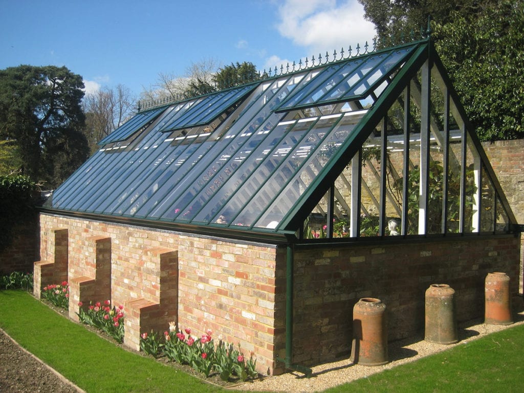 Greenhouse restoration at Pashley Manor on Sussex Kent border