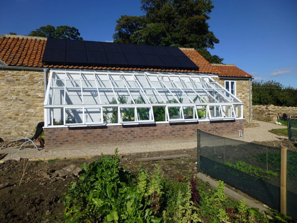 Lean to greenhouse restoration in Yorkshire