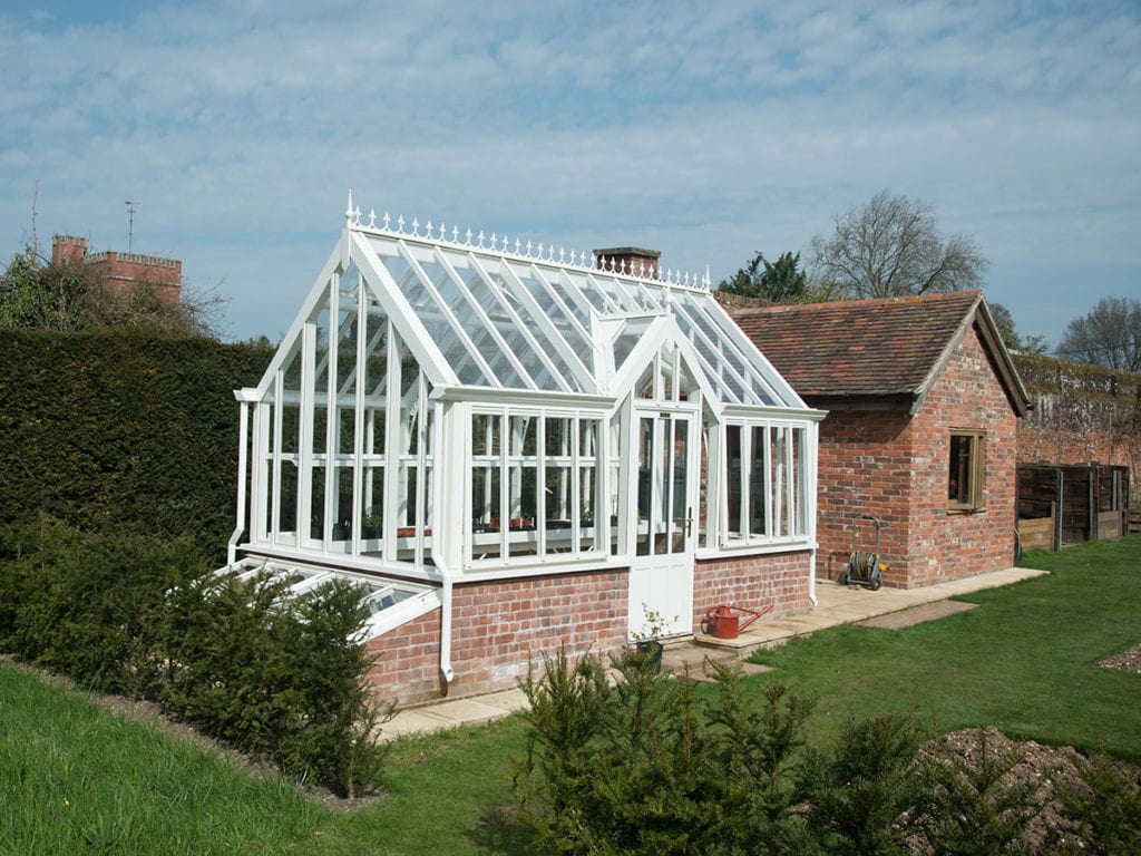 Victorian style aluminium greenhouse