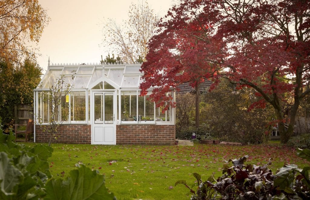 Greenhouse in the autumn